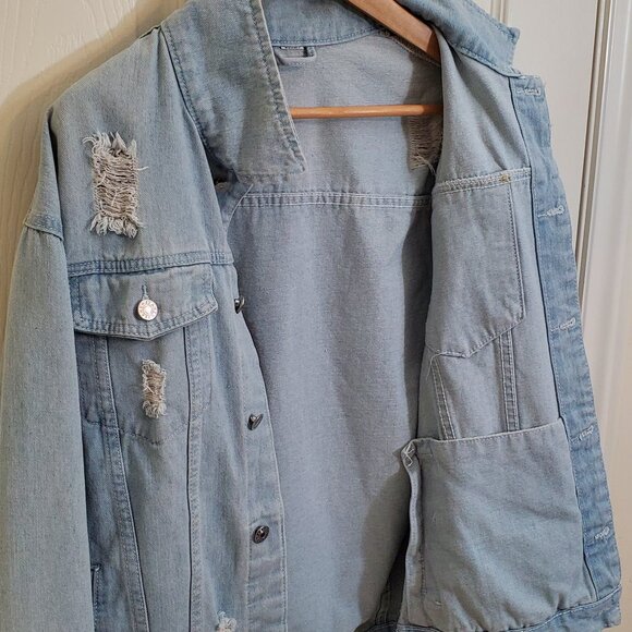Vintage Distressed Denim Jacket - Picture 1 of 3